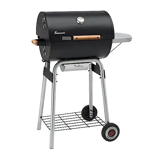 Landmann Jamestown Holzkohlegrillwagen mit Temperaturanzeige und Warmhalterost
