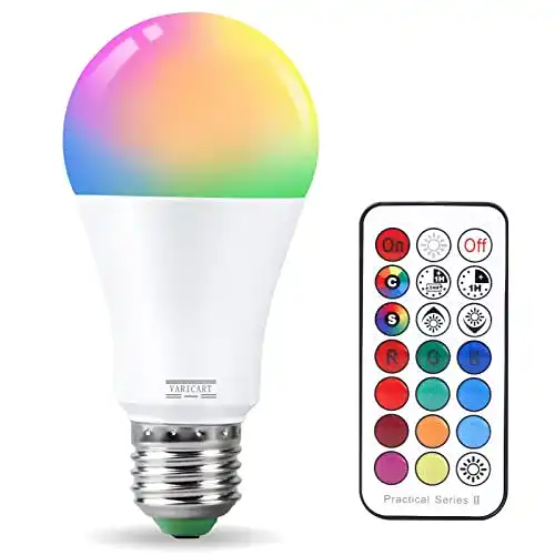 WLAN LED Lampe VARICART 10W E27 mit Farbwechsel und Fernbedienung