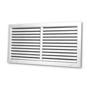 Lüftungsgitter Dalap WDP 600×200 aus Aluminium in Weiß mit Verstrebung