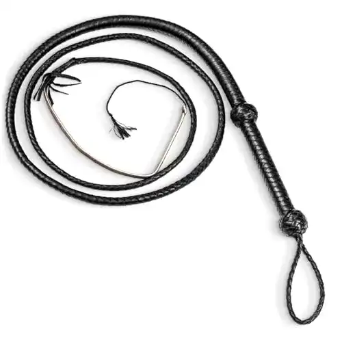 Bullwhip Lb’s Whip Bullpeitsche 4 Fuß aus echtem Rindsleder mit 8 Zöpfen
