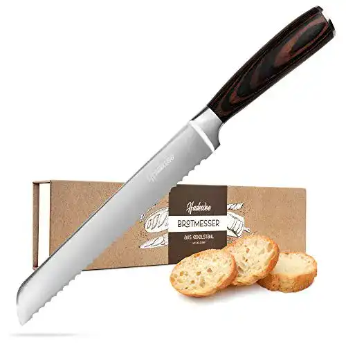 Brotmesser von HADEWOO mit scharfer Klinge und ergonomischem Griff