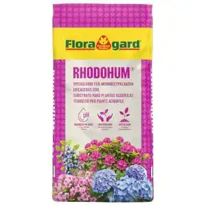 Hortensien-Erde Floragard Rhodohum Rhododendronerde 40 L – pH-saure Erde für Moorbeetpflanzen