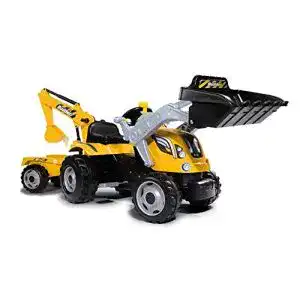 Trettraktor Smoby Builder Max mit Anhänger 7600710301