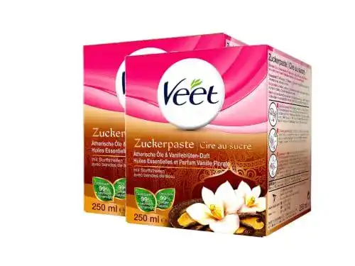 Zuckerpaste Veet Sugaring Vanilleblüte zur Haarentfernung im 2er Pack