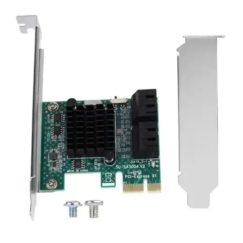 SATA-Controller Socobeta PCIe SATA-Kartenadapter für 4-Port SATA 3.0