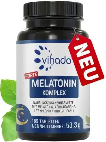 Melatonin Kapseln Vihado – Hochdosierte Melatonin Tabletten für 370 Nächte
