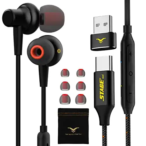 In-Ear-Gaming-Headset USB C mit 7.1 Surround-Sound