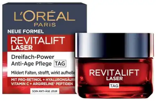 Antifaltencreme von L’Oréal Paris für Tagespflege und Hautstraffung