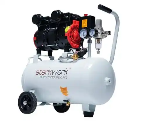 Starkwerk Flüsterkompressor SW 375/10 1100 Watt 24 Liter