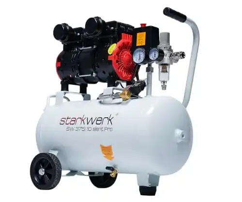 Starkwerk Flüsterkompressor SW 375/10 1100 Watt 24 Liter