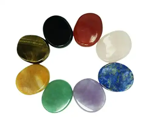 Chakra-Steine Mina Heal im 8-teiligen Set in ovaler Form