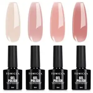 UV-Nagellack-Set Tomicca in Rosa 4 Farben für UV/LED Lampen