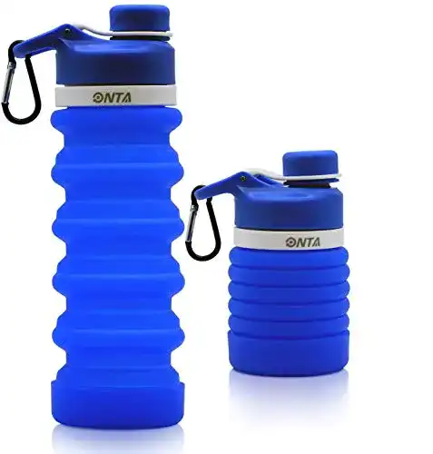 Faltbare Trinkflasche von ONTA aus lebensmittelechtem Silikon