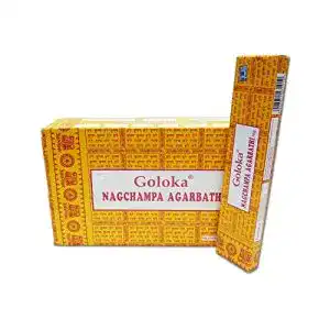 Goloka Nag Champa Räucherstäbchen, 16 g in 12 Schachteln