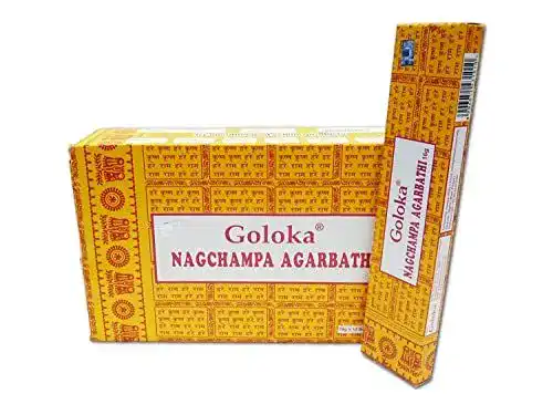 Goloka Nag Champa Räucherstäbchen, 16 g in 12 Schachteln