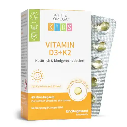 Omega-3 für Kinder mit Vitamin D3 und K2 – zuckerfrei, 800 IE