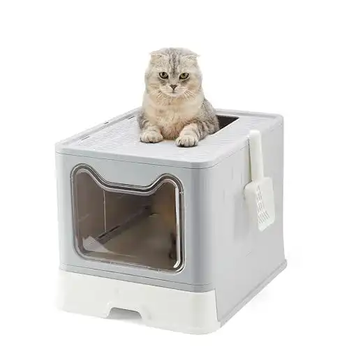 Katzentoilette Suhaco mit Deckel und Schaufel für Katzen