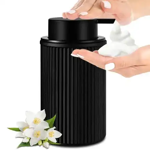 Schaumseifenspender Gmisun 325ml in Schwarz Matt aus Glas