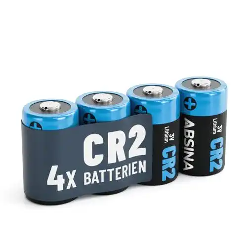 CR2 Batterie Absina 4 x 3V Lithium für verschiedene Anwendungen