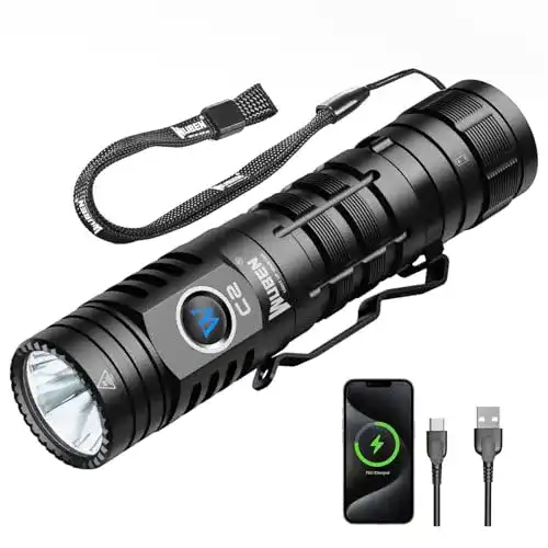 Taktische LED-Taschenlampe WUBEN C2 mit 2000 Lumen und Powerbank-Funktion