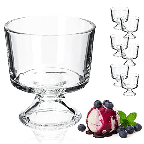 Eisbecher Kadax 6 Stück Set aus Glas, 280 Milliliter Dessertschalen