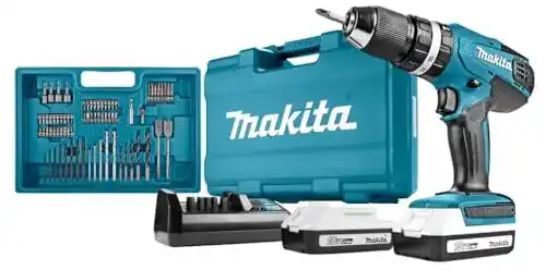 Makita Akku Schlagbohrschrauber HP457DWE10 mit Zubehörset