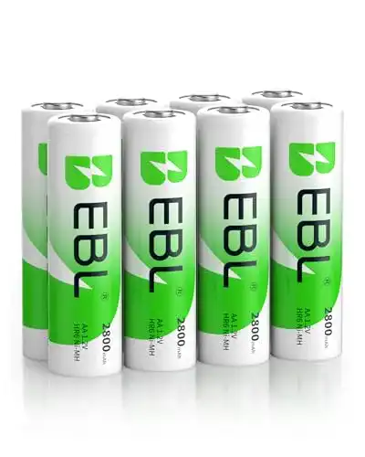 EBL AA Akku 2800mAh im 8er Pack – Wiederaufladbare Mignon Batterien