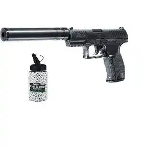 Softair Set: Walther PPQ Navy Kit Federdruck Pistole und Munition