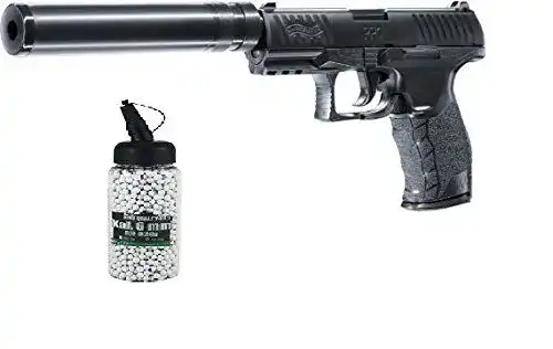 Softair Set: Walther PPQ Navy Kit Federdruck Pistole und Munition