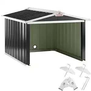 Mähroboter Garage Gardebruk mit Satteldach aus Metall