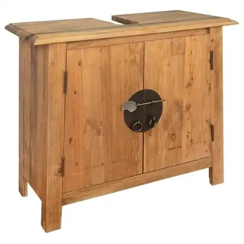 Waschbeckenunterschrank aus massivem Kiefernholz für das Badezimmer