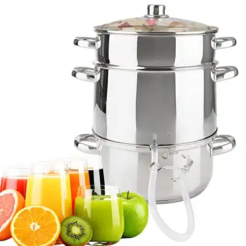 Dampfentsafter Arebos, 15 L, Edelstahl, für alle Herdarten
