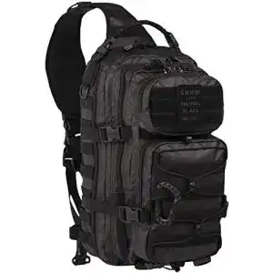 Mil-Tec Assault Rucksack in Schwarz Taktischer Rucksack mit mehreren Fächern
