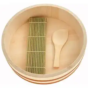 Hangiri Sushi-Reis-Set aus Holz von Uniontrade, 27 cm