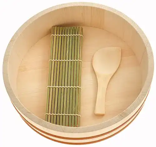 Hangiri Sushi-Reis-Set aus Holz von Uniontrade, 27 cm