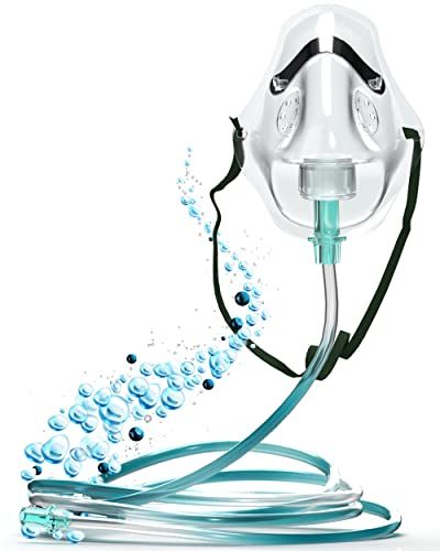 Sauerstoffmaske Mapeau mit 2 m Schlauch, Gummizug und Nasenbügel