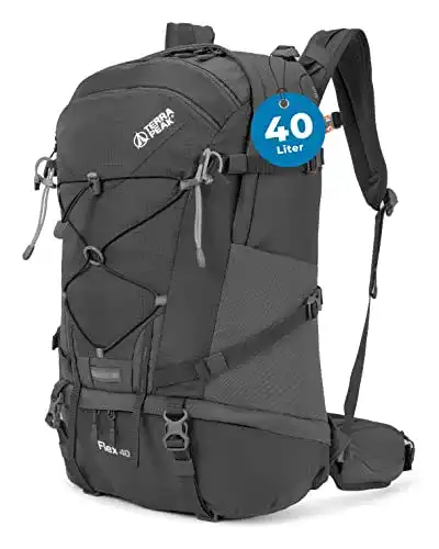 Rucksack 40 Liter Terra Peak für Damen und Herren in Grau