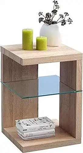 Beistelltisch Domingo M2 Kollektion 515742 aus MDF mit Glas