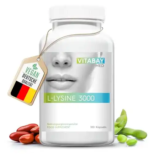Lysin Vitabay L Kapseln hochdosiert, 100 vegane, laborgeprüfte Kapseln
