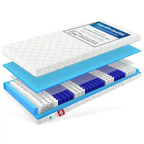 Taschenfederkernmatratze 100 x 200 cm für gesunden Schlaf