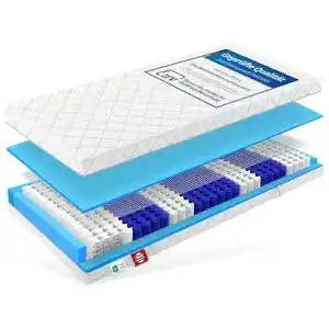Taschenfederkernmatratze 90 x 200 cm mit 7 Zonen und waschbarem Bezug