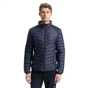Tom Tailor Herren Hybrid Steppjacke 1031475 in Sky Captain Blue