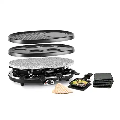 Raclette-Grill mit Steinplatte von Klarstein für 8 Personen