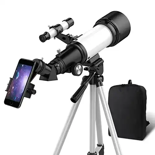 Teleskop OYS für Erwachsene und Kinder mit 70 mm Blende und 400 mm Brennweite