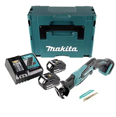 Makita DJR 183 RFJ Akku-Säbelsäge mit 2 Akkus und Ladegerät