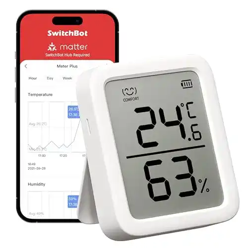 Hygrometer SwitchBot Thermometer für Innenräume mit Bluetooth-Funktion