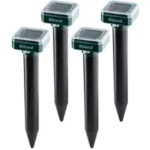 Maulwurfschreck Nikand Solar Ultraschall 4er Set für den Außenbereich