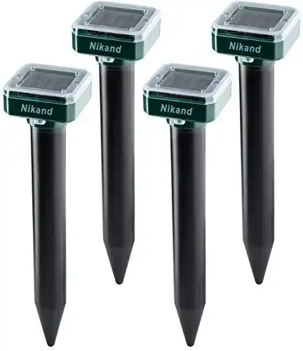 Maulwurfschreck Nikand Solar Ultraschall 4er Set für den Außenbereich