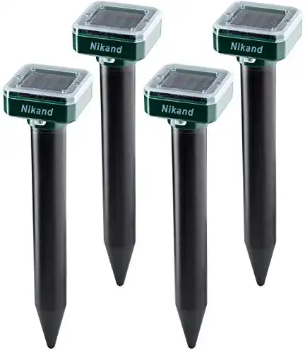 Maulwurfschreck Nikand Solar Ultraschall 4er Set für den Außenbereich