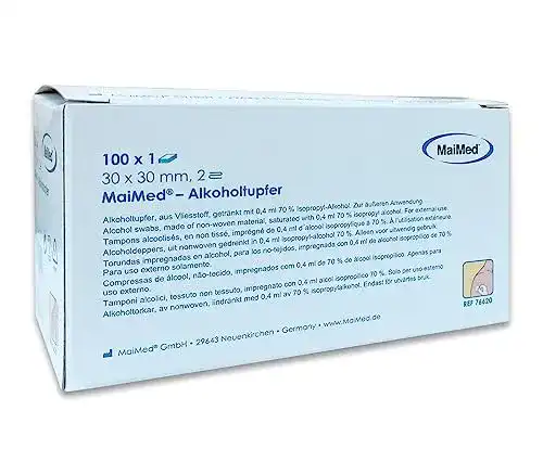 Alkoholtupfer Saxomed Alkohol Pads 100 Stück 30mm x 30mm
